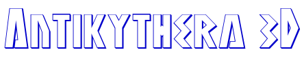 Antikythera 3D font